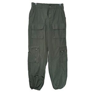 Faded Rose Essentials Green Cargo Pants M Polyester Cotton Blend